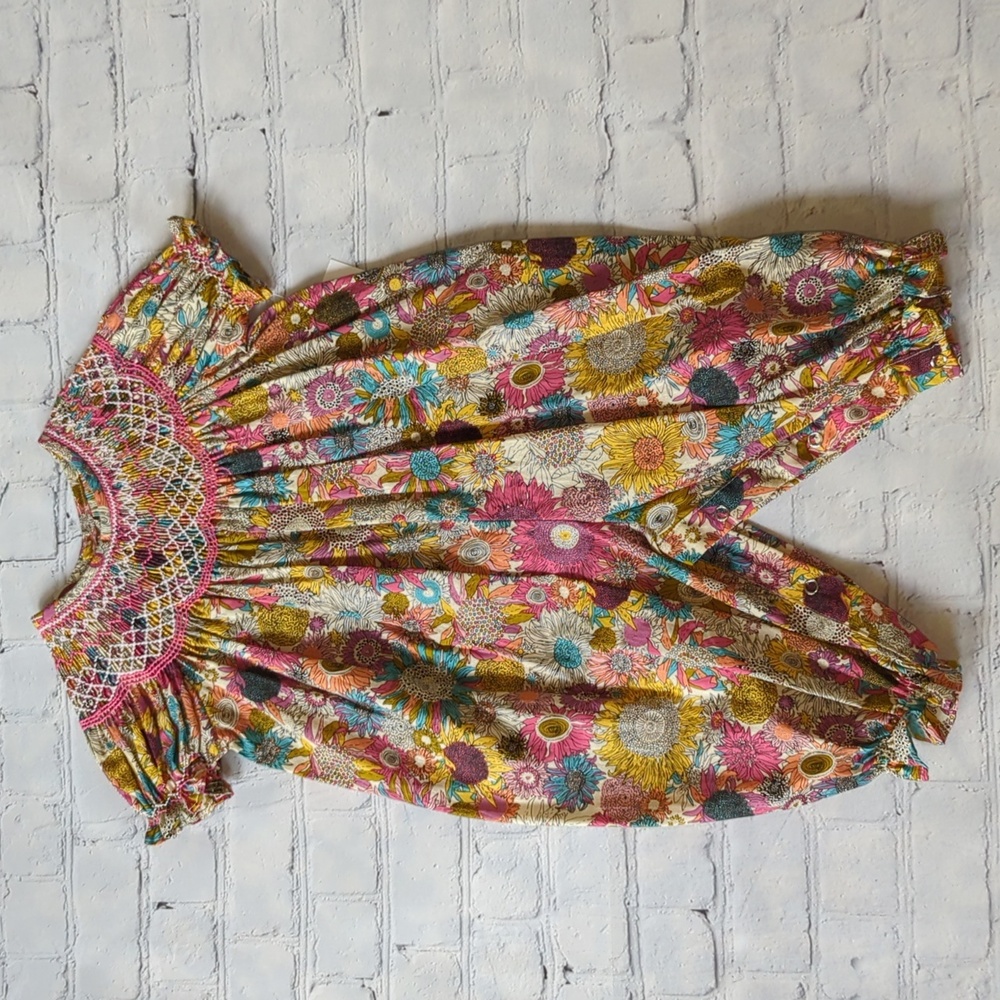 Smocked Baby Romper 6-9M
